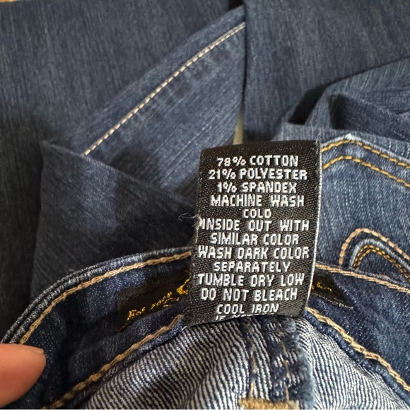 Southpole Women’s Rolled Cuff Medium Wash MidRise Stitch Design Stretch Jeans - Picture 6 of 6